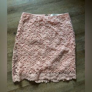 Forever 21 Blush Lace Skirt